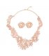 SET676 - Retro Geometric Pearl Necklace Set